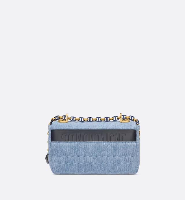 Túi Dior Small Caro Bag Blue Macrocannage Denim