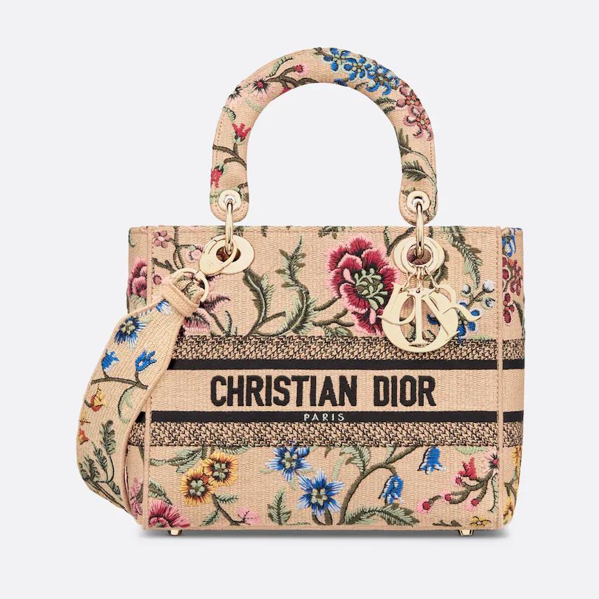 Túi Dior Medium Lady D-Lite Bag Natural Multicolor