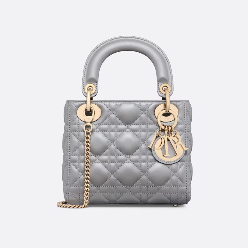 Túi Dior Mini Lady Dior Bag Opaline Gray