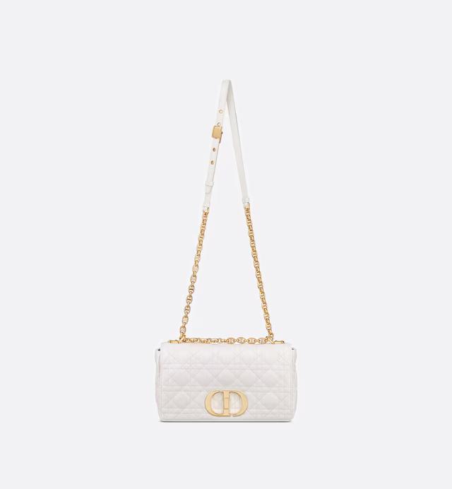 Túi Dior Medium Dior Caro Bag Ivory Supple