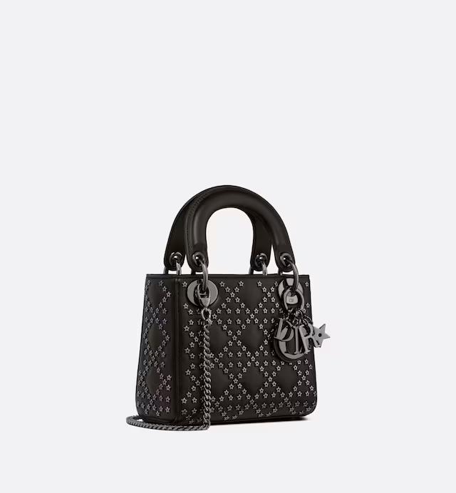 Túi Dior Mini Lady Dior Bag Black Lucky Star