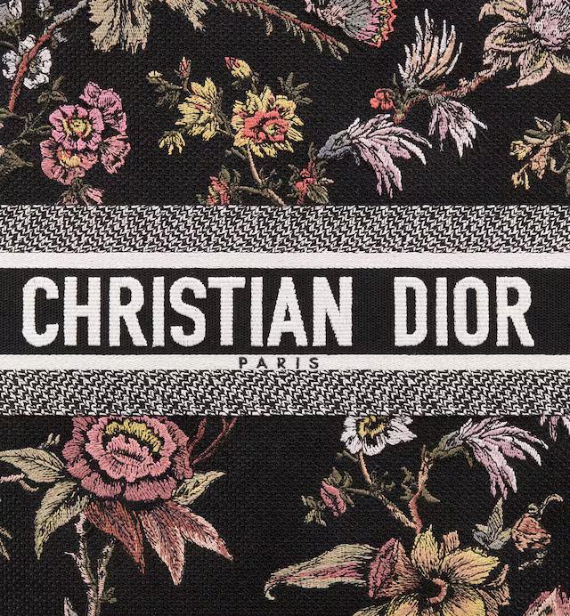 Túi Dior Large Dior Book Tote Black Multicolor Jardin Botanique Embroidery