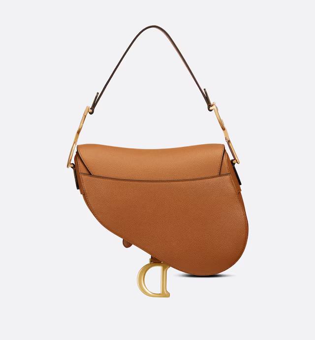 Túi Dior Saddle Bag With Strap Golden Saddle Grained Calfskin