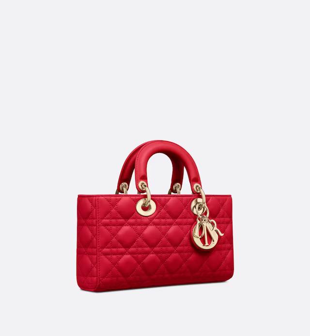 Túi Dior Medium Lady D-Joy Bag Scarlet Red Cannage Lambskin