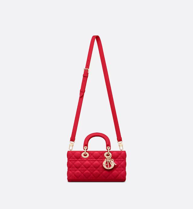 Túi Dior Medium Lady D-Joy Bag Scarlet Red Cannage Lambskin