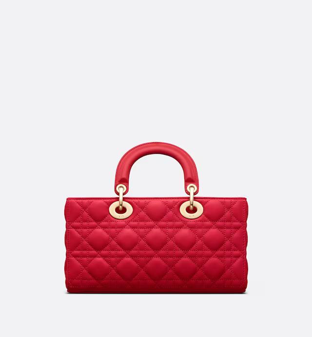 Túi Dior Medium Lady D-Joy Bag Scarlet Red Cannage Lambskin