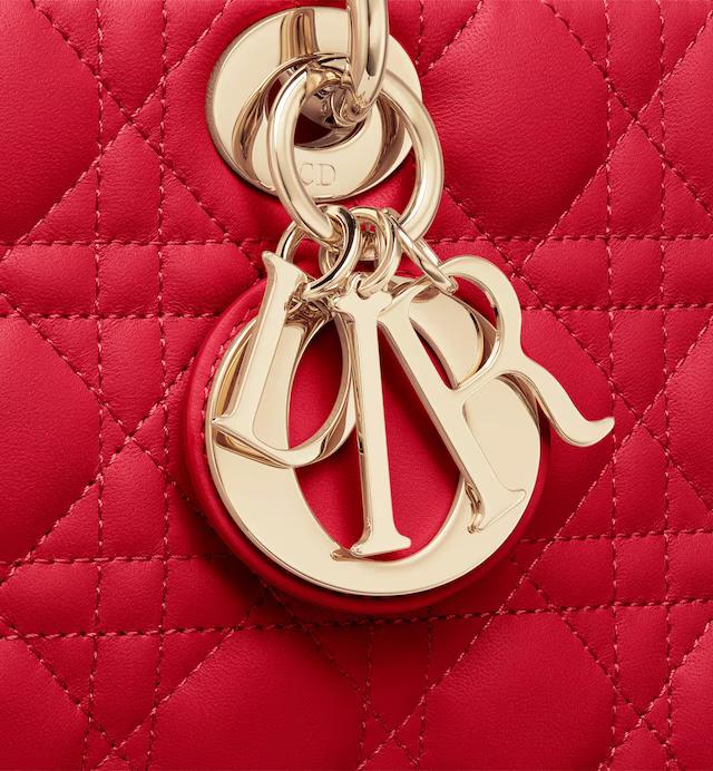 Túi Dior Medium Lady D-Joy Bag Scarlet Red Cannage Lambskin