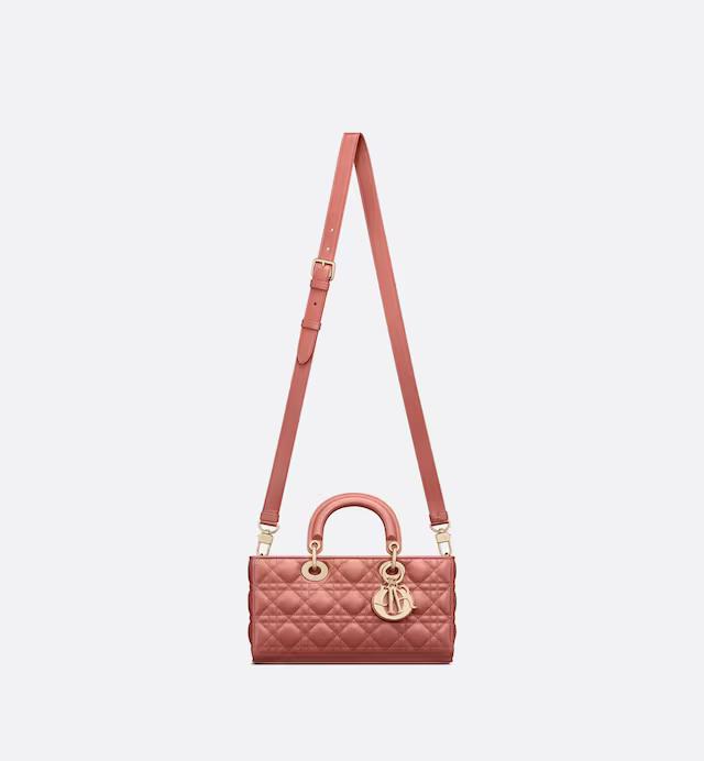 Túi Dior Medium Lady D-Joy Bag Rust-Colored Cannage Lambskin