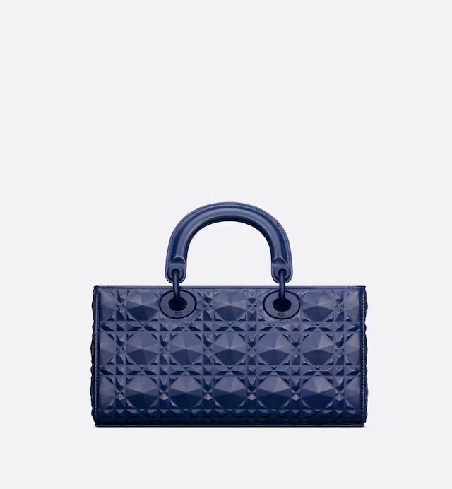 Túi Dior Medium Lady D-Joy Bag Royal Blue Cannage Calfskin