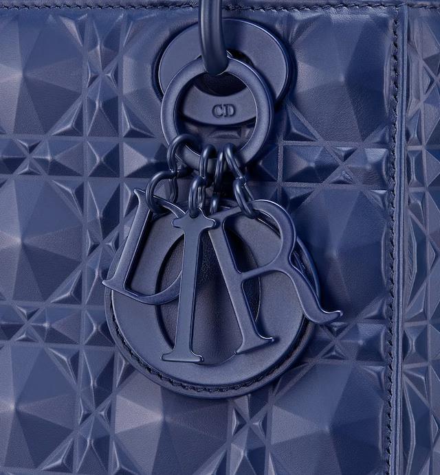 Túi Dior Small Lady My ABCDior Bag Royal Blue Cannage Calfskin With Diamond Motif