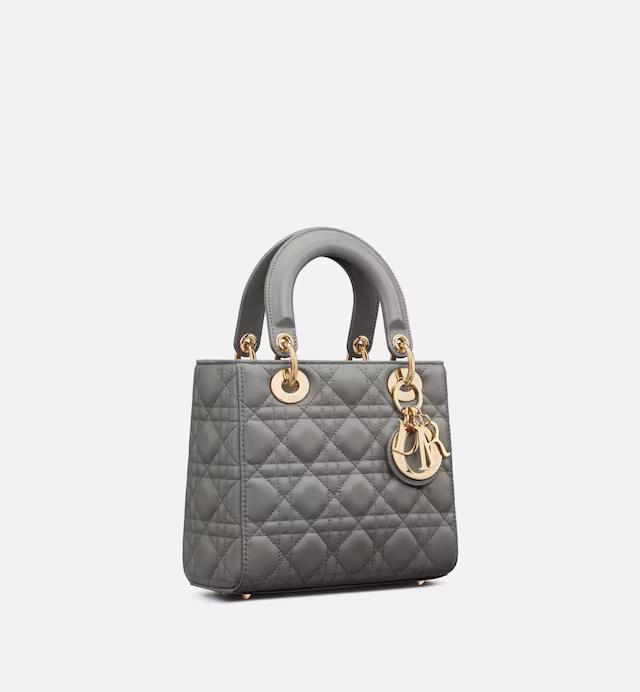 Túi Dior Small Lady Dior My ABCDior Bag Gray Stone