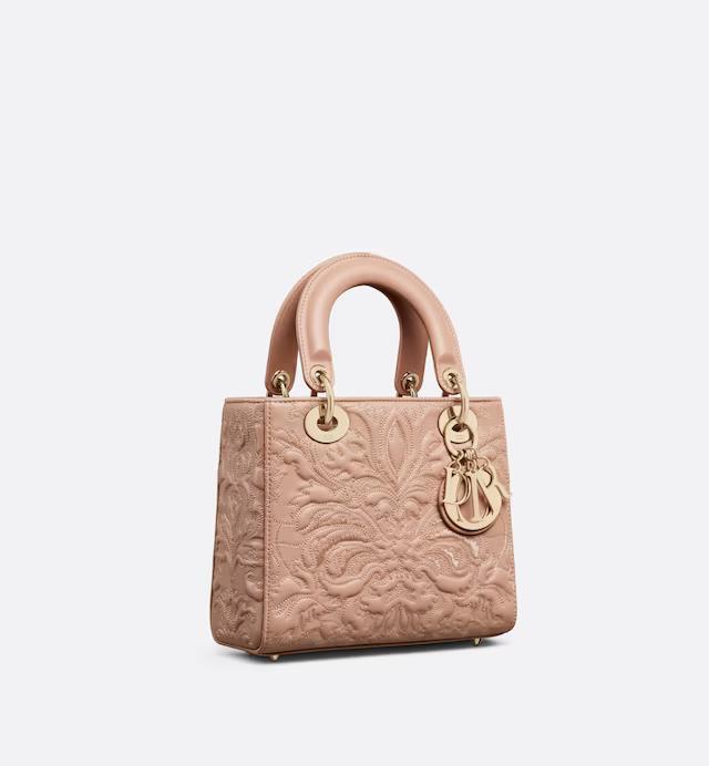 Túi Dior Small Lady Dior My ABCDior Bag Pink Quilted-Effect 