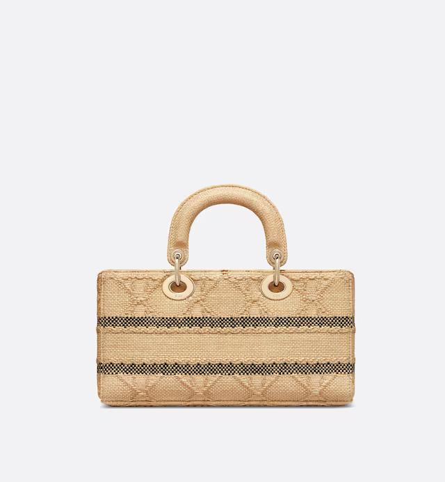 Túi Dior Medium Lady D-Joy Bag Natural Cannage Raffia