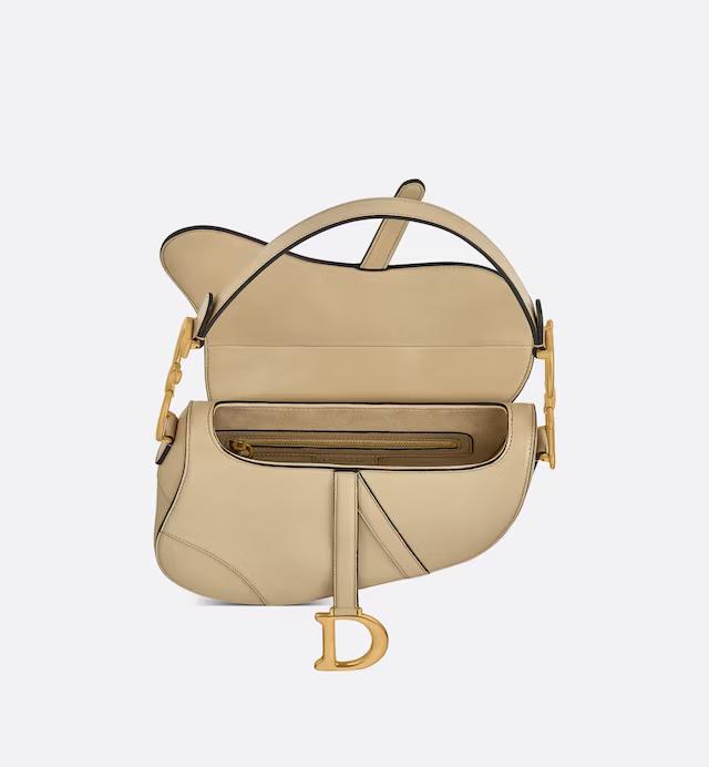 Túi Dior Saddle Bag With Strap Beige Goatskin