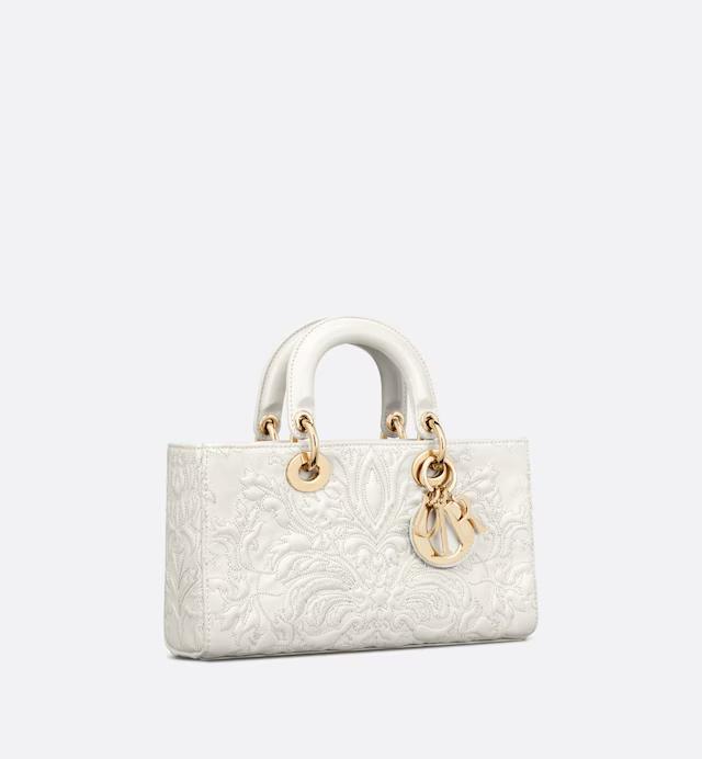 Túi Dior Medium Lady D-Joy Bag Latte Quilted-Effect