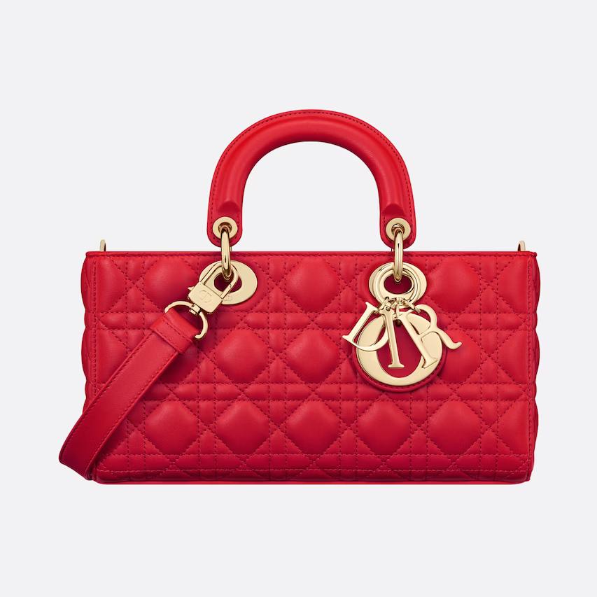 Túi Dior Medium Lady D-Joy Bag Scarlet Red Cannage Lambskin