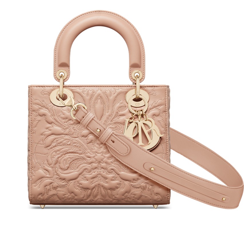 Túi Dior Small Lady Dior My ABCDior Bag Pink Quilted-Effect 