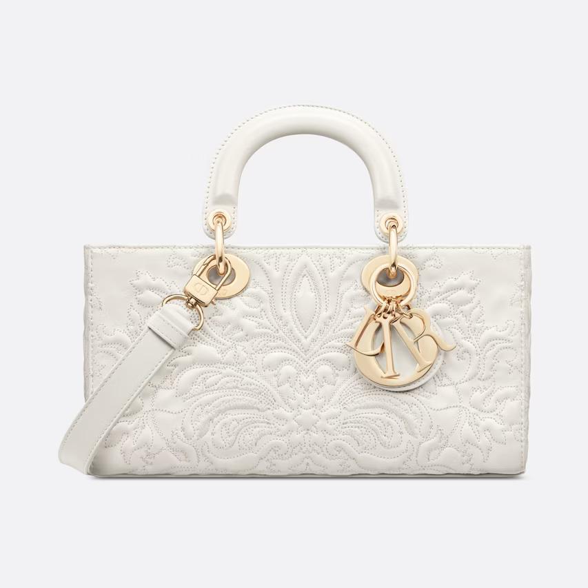 Túi Dior Medium Lady D-Joy Bag Latte Quilted-Effect