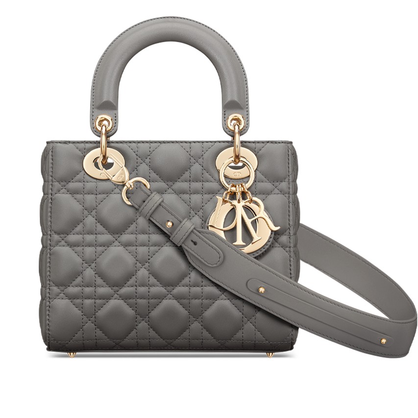 Túi Dior Small Lady Dior My ABCDior Bag Gray Stone