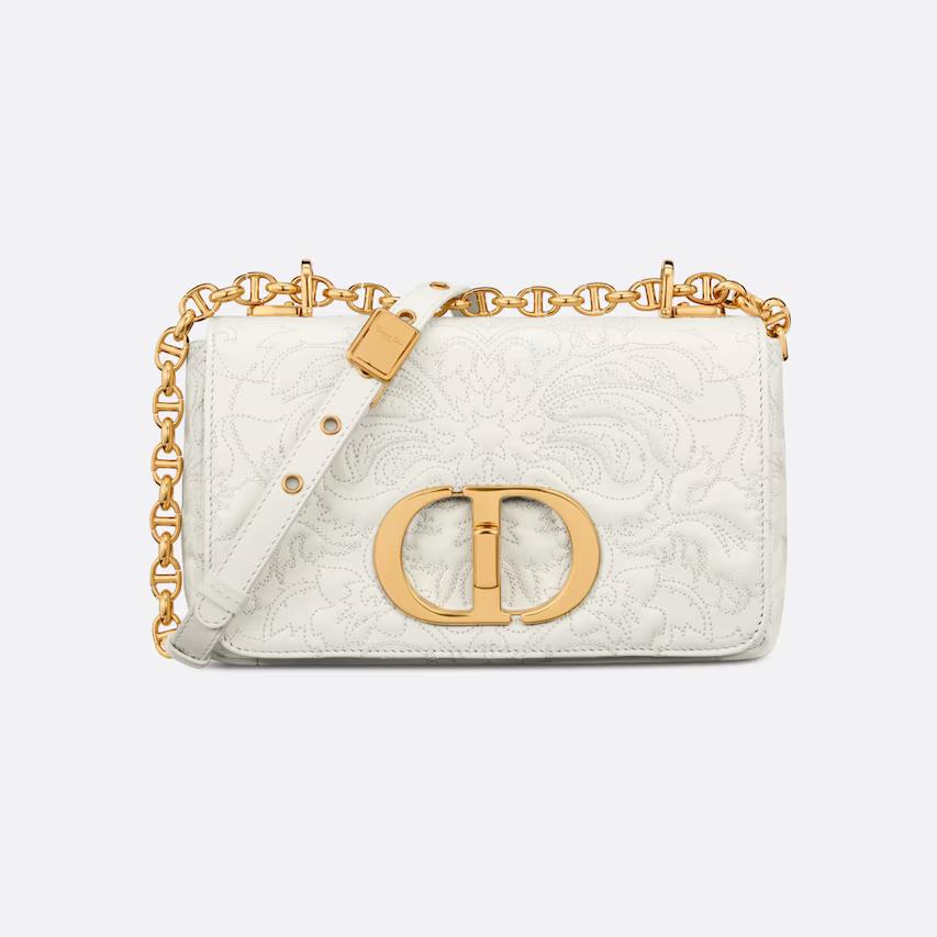 Túi Dior Small Dior Caro Bag Latte Quilted Lambskin 