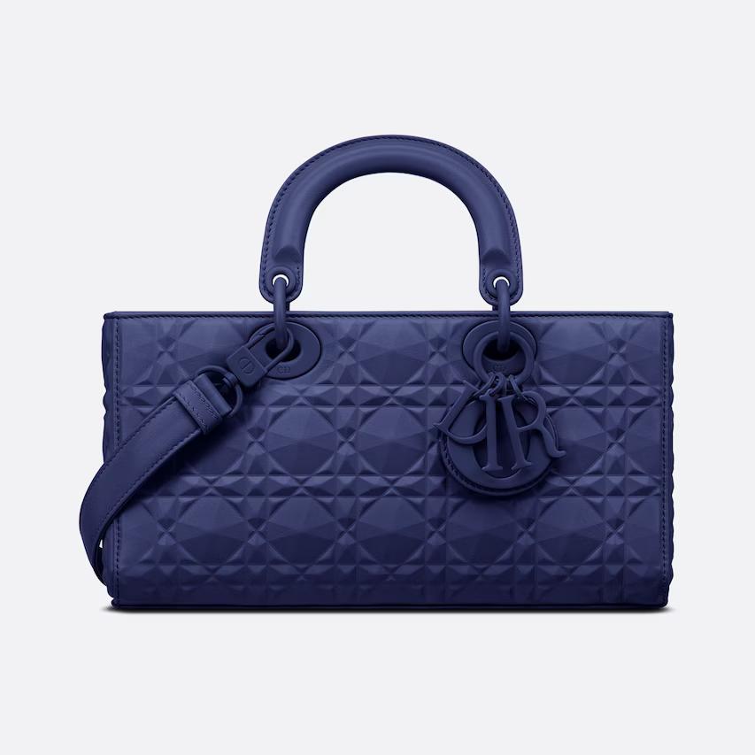 Túi Dior Medium Lady D-Joy Bag Royal Blue Cannage Calfskin