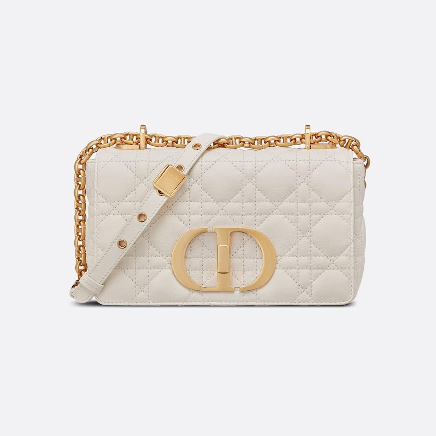 Túi Dior Small Dior Caro Bag Ivory Supple