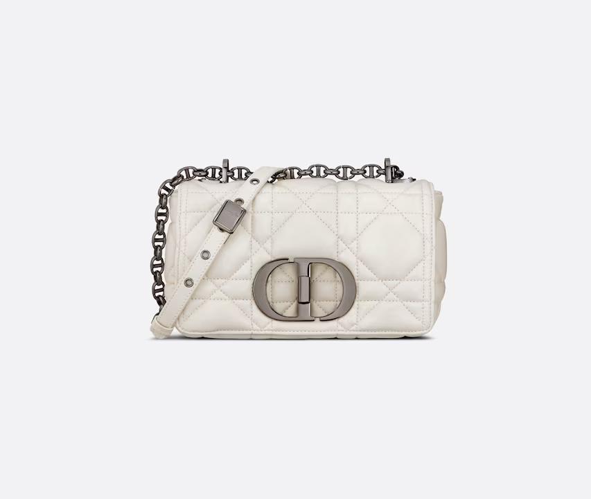 Túi Dior Small Dior Caro Bag Latte Quilted Macrocannage Calfskin