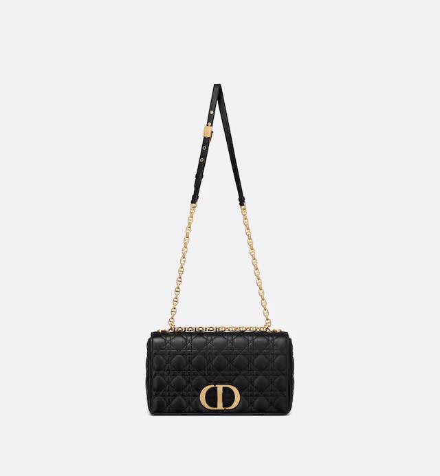 Túi Dior Large Dior Caro Bag Black Supple Cannage Calfskin