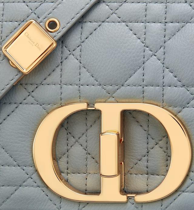 Túi Dior Medium Dior Caro Bag Stone Gray Supple Cannage Calfskin