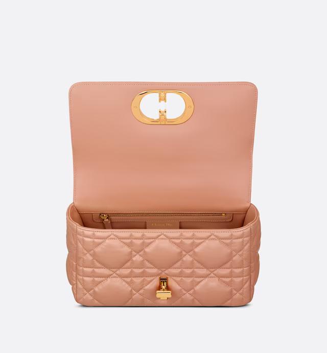 Túi Dior Medium Dior Caro Bag Rose Des Vents Quilted Macrocannage Calfskin