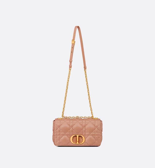 Túi Dior Medium Dior Caro Bag Rose Des Vents Quilted Macrocannage Calfskin