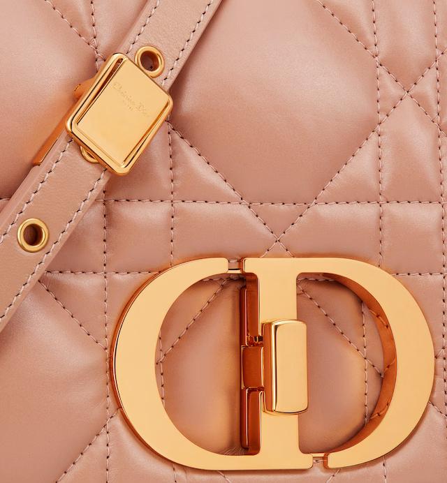 Túi Dior Medium Dior Caro Bag Rose Des Vents Quilted Macrocannage Calfskin