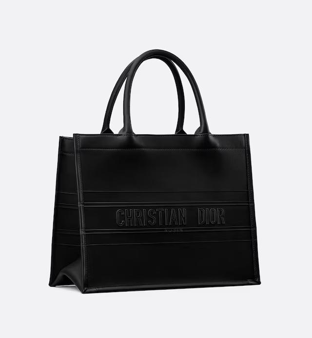 Túi Dior Medium Dior Book Tote Black Calfskin