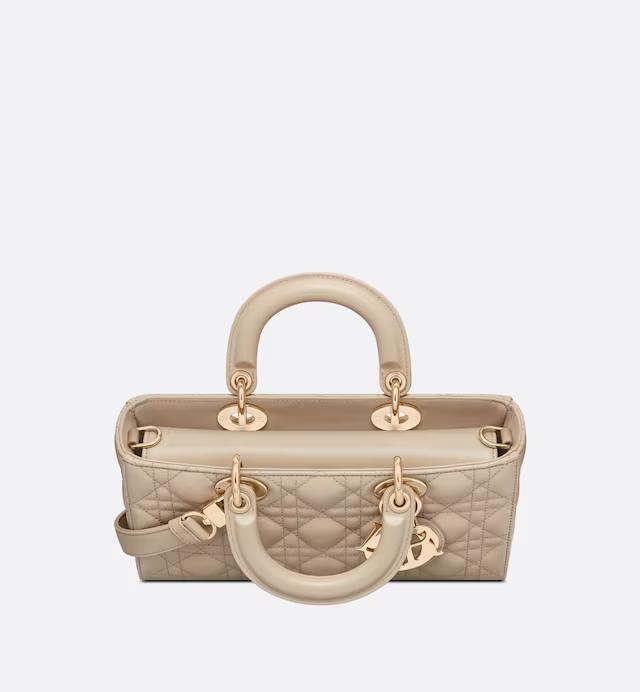 Túi Dior Medium Lady D-Joy Bag Sand-Colored Cannage Lambskin