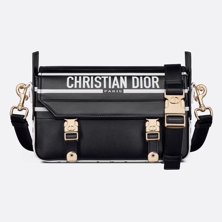 Túi Dior Small Diorcamp Bag Black And White Smooth Calfskin