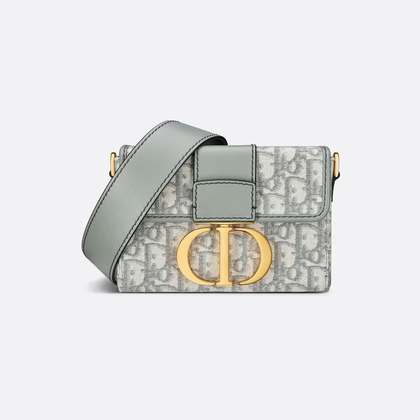 Túi Dior 30 Montaigne Box Bag Gray Dior Oblique Jacquard