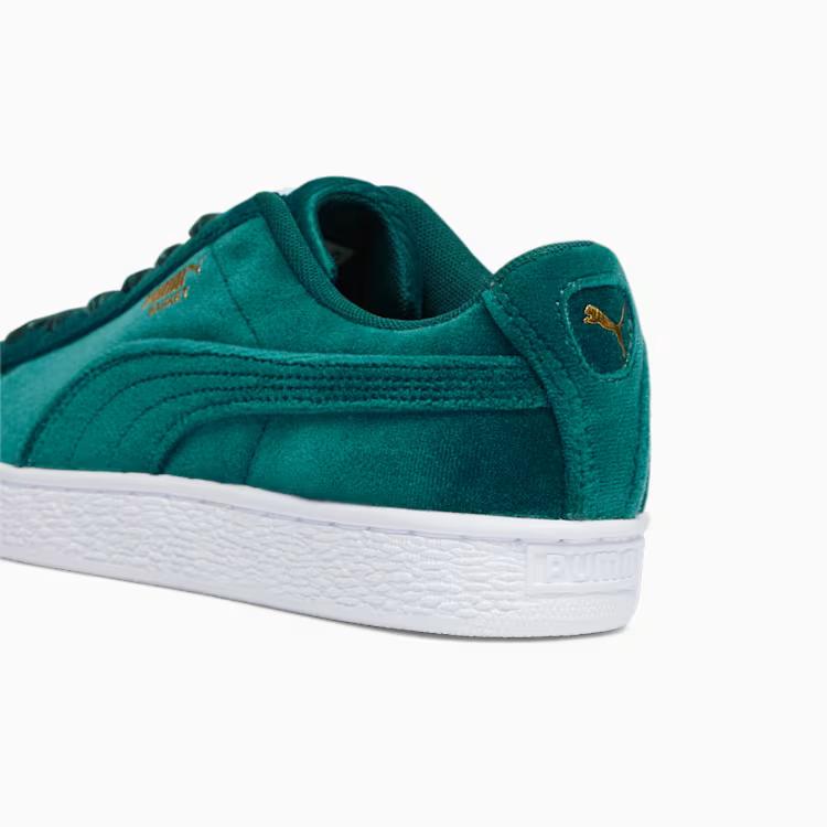 Giày Puma Basket Classic Velvet Nữ Xanh Lá