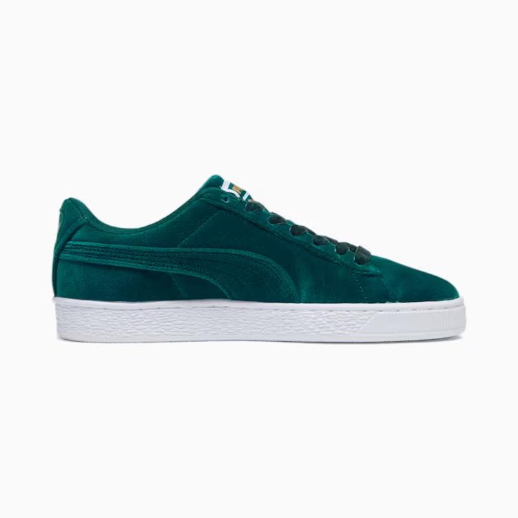 Giày Puma Basket Classic Velvet Nữ Xanh Lá