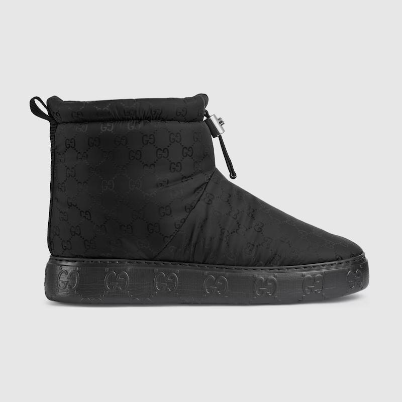 Giày Gucci Gg Ankle Boot Nylon Nam Đen