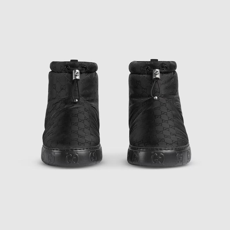 Giày Gucci Gg Ankle Boot Nylon Nam Đen