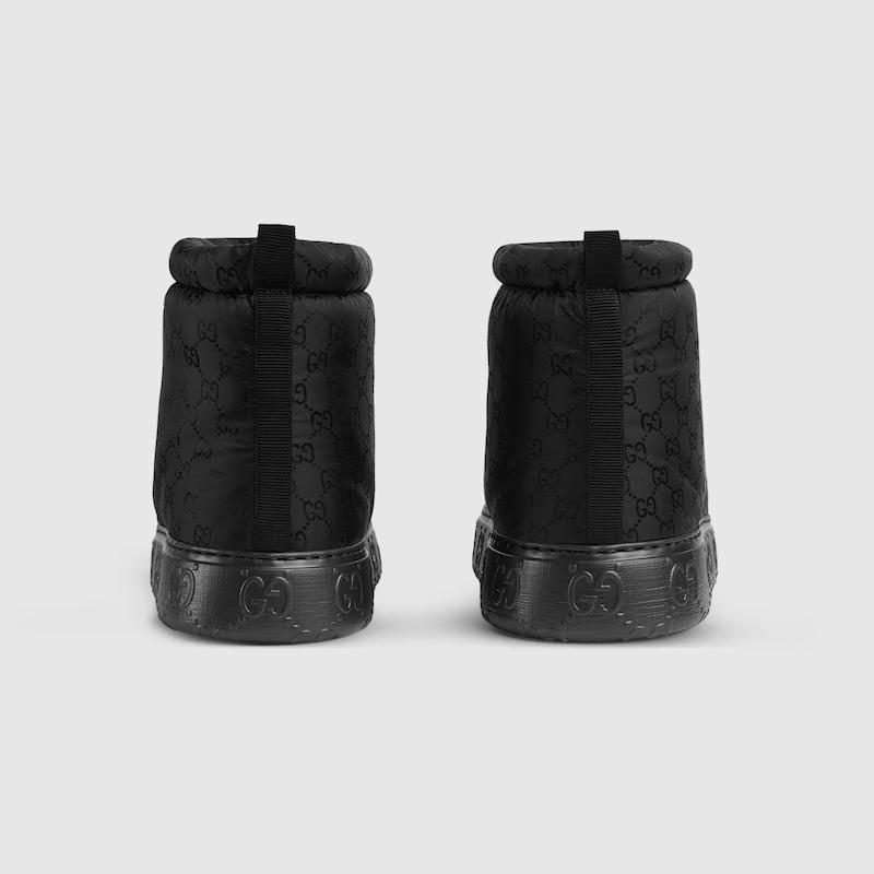 Giày Gucci Gg Ankle Boot Nylon Nam Đen