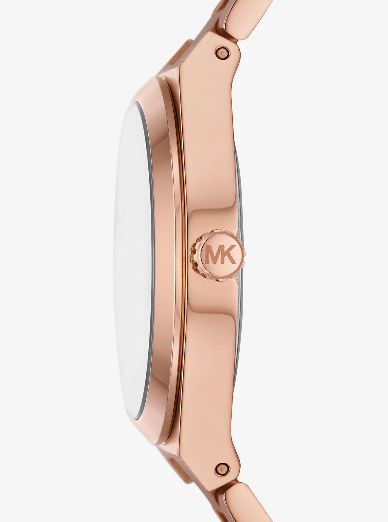 Đồng Hồ Michael Kors Lennox Rose Gold-Tone Watch Nữ Hồng