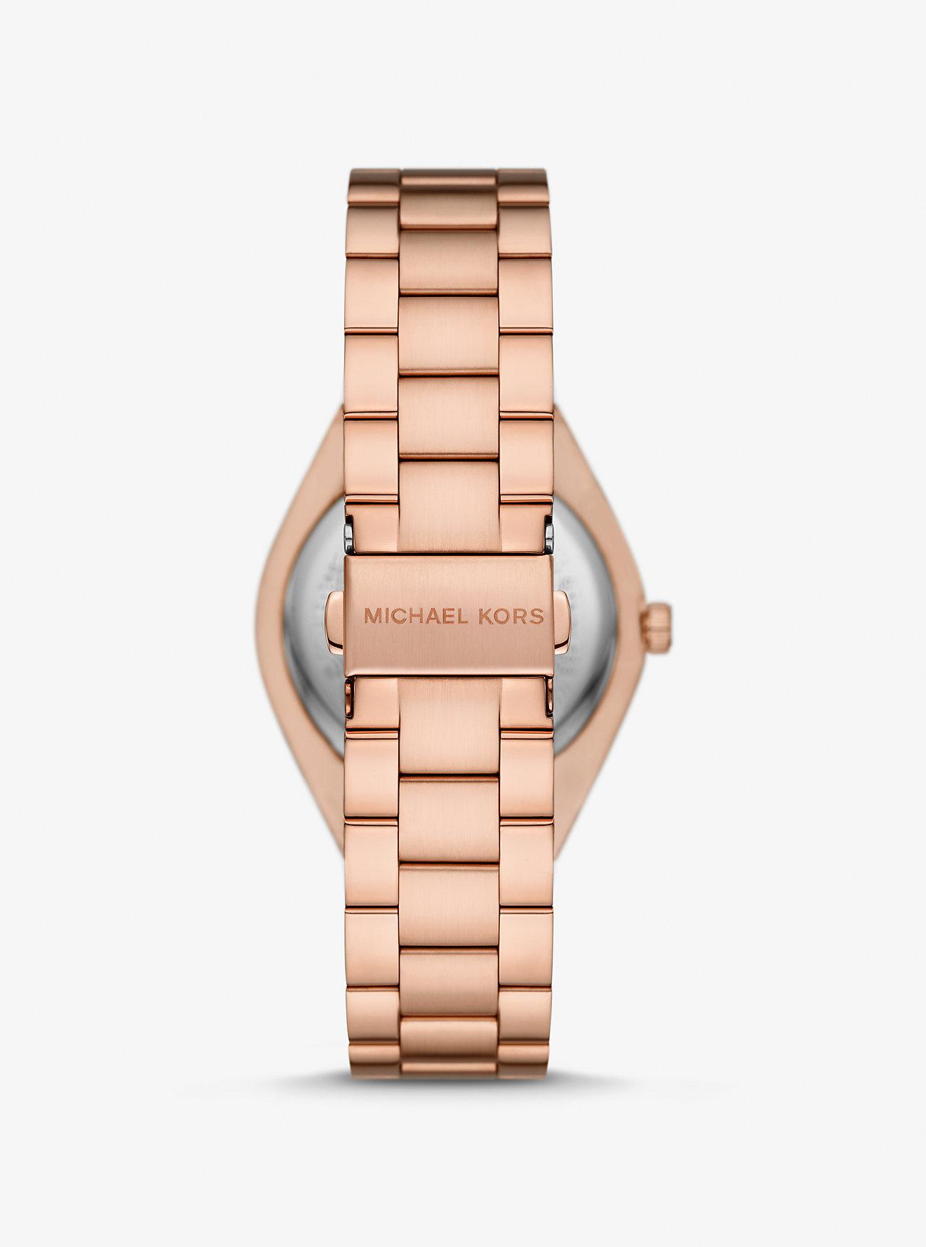 Đồng Hồ Michael Kors Lennox Rose Gold-Tone Watch Nữ Hồng