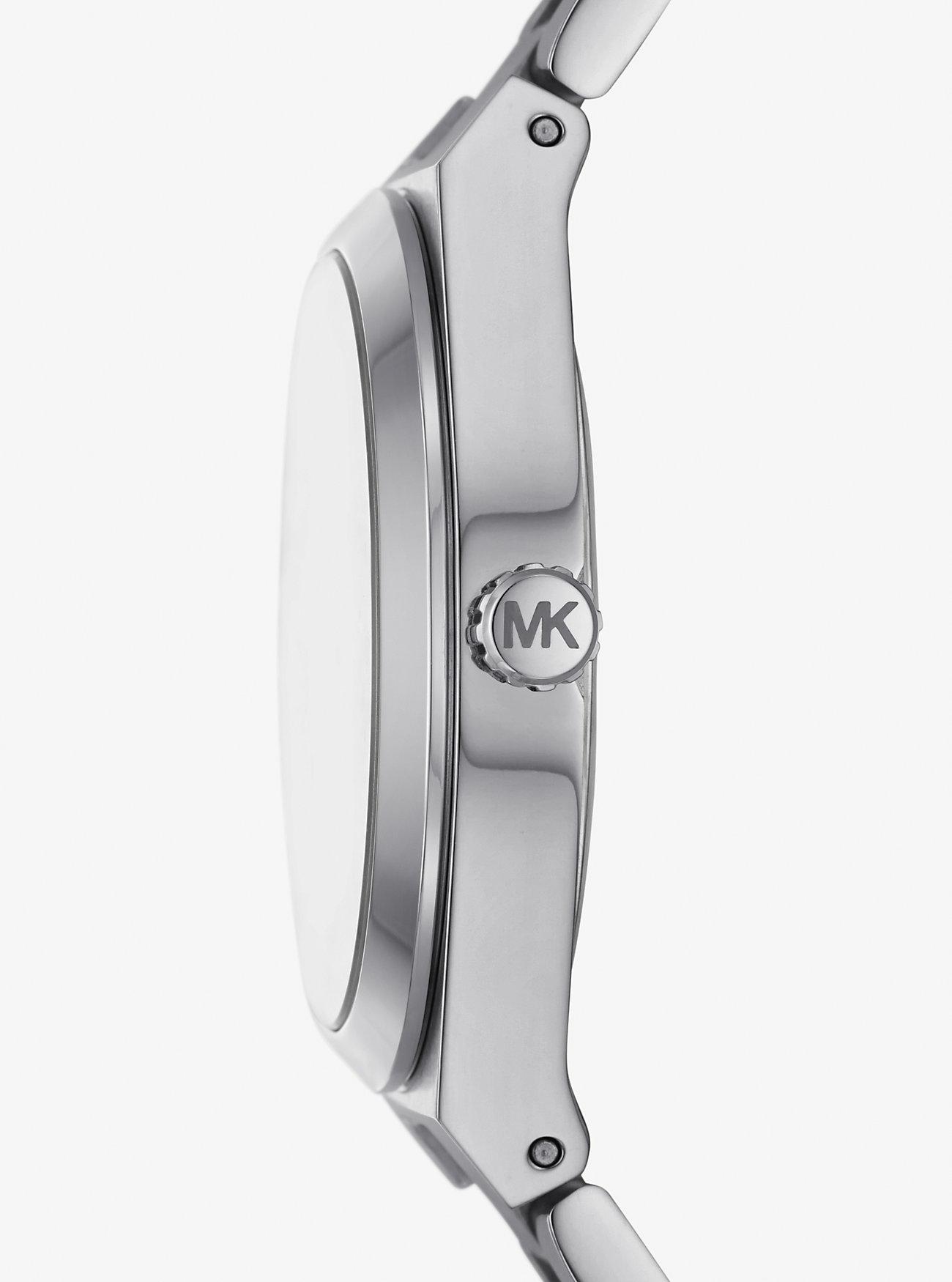 Đồng Hồ Michael Kors Lennox Silver-Tone Watch Nữ Bạc Xanh Lá