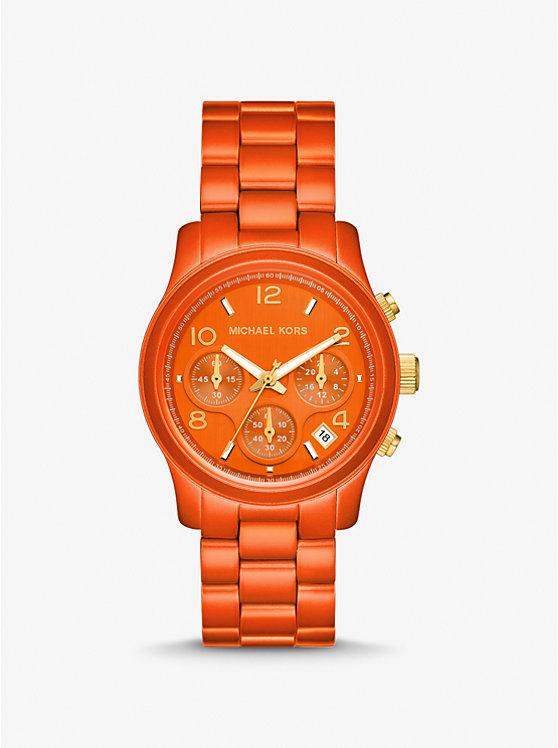 Đồng Hồ Michael Kors Limited-Edition Runway Orange-Tone Watch Nữ Cam