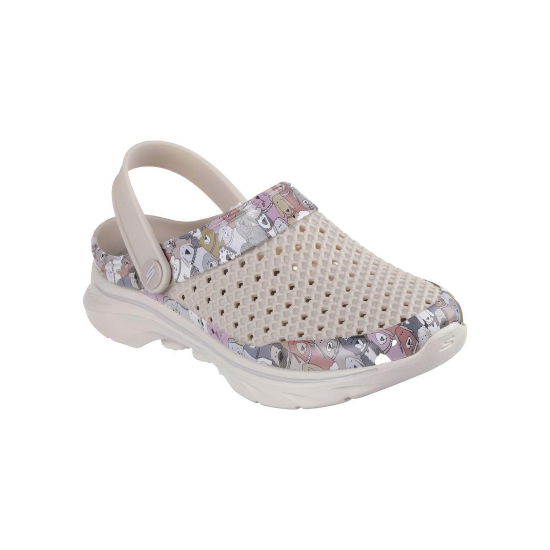 Dép Skechers Foamies: Go Walk 7 - Puppy Party Nữ Be