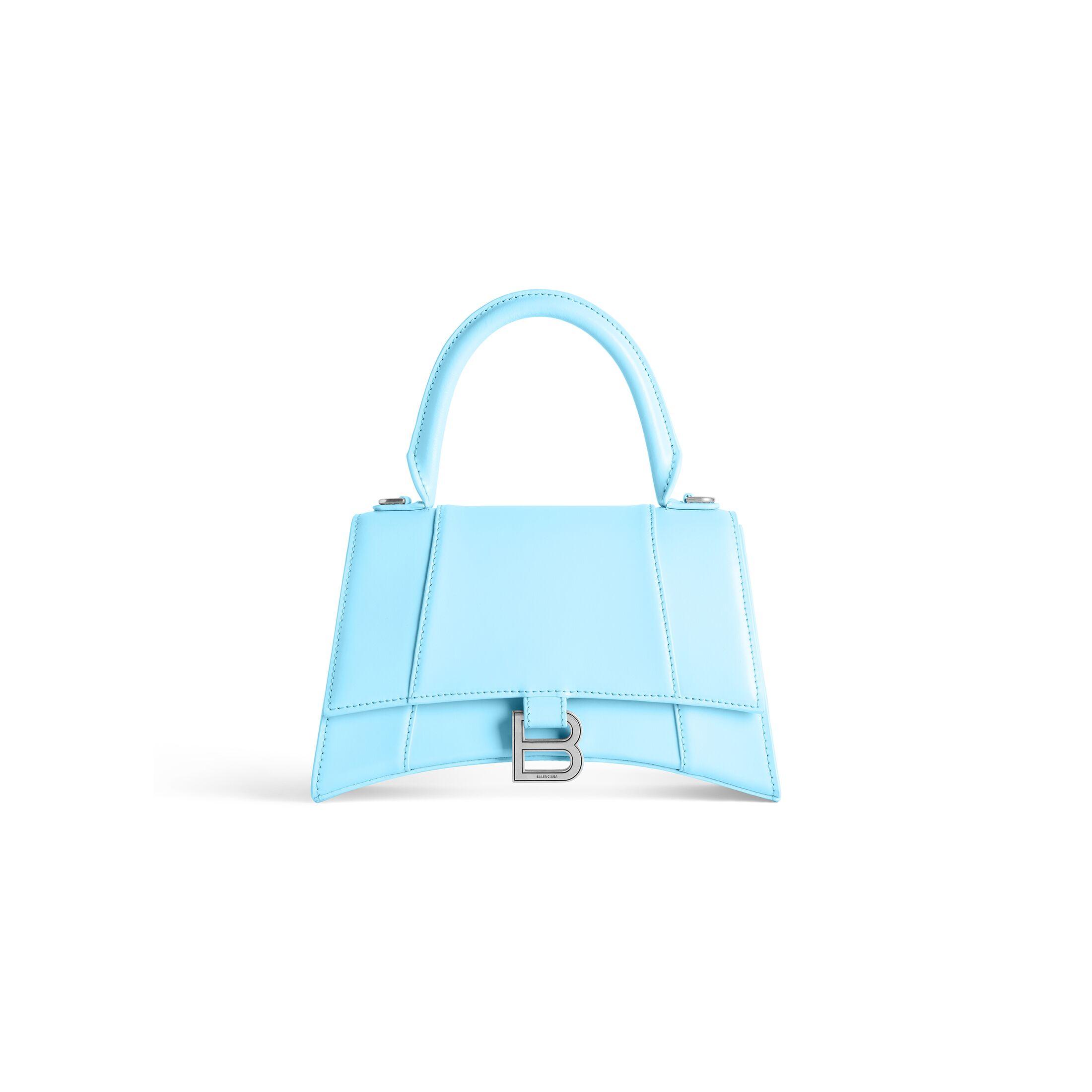 Túi Balenciaga Hourglass Small Handbag Box Nữ Xanh Dương