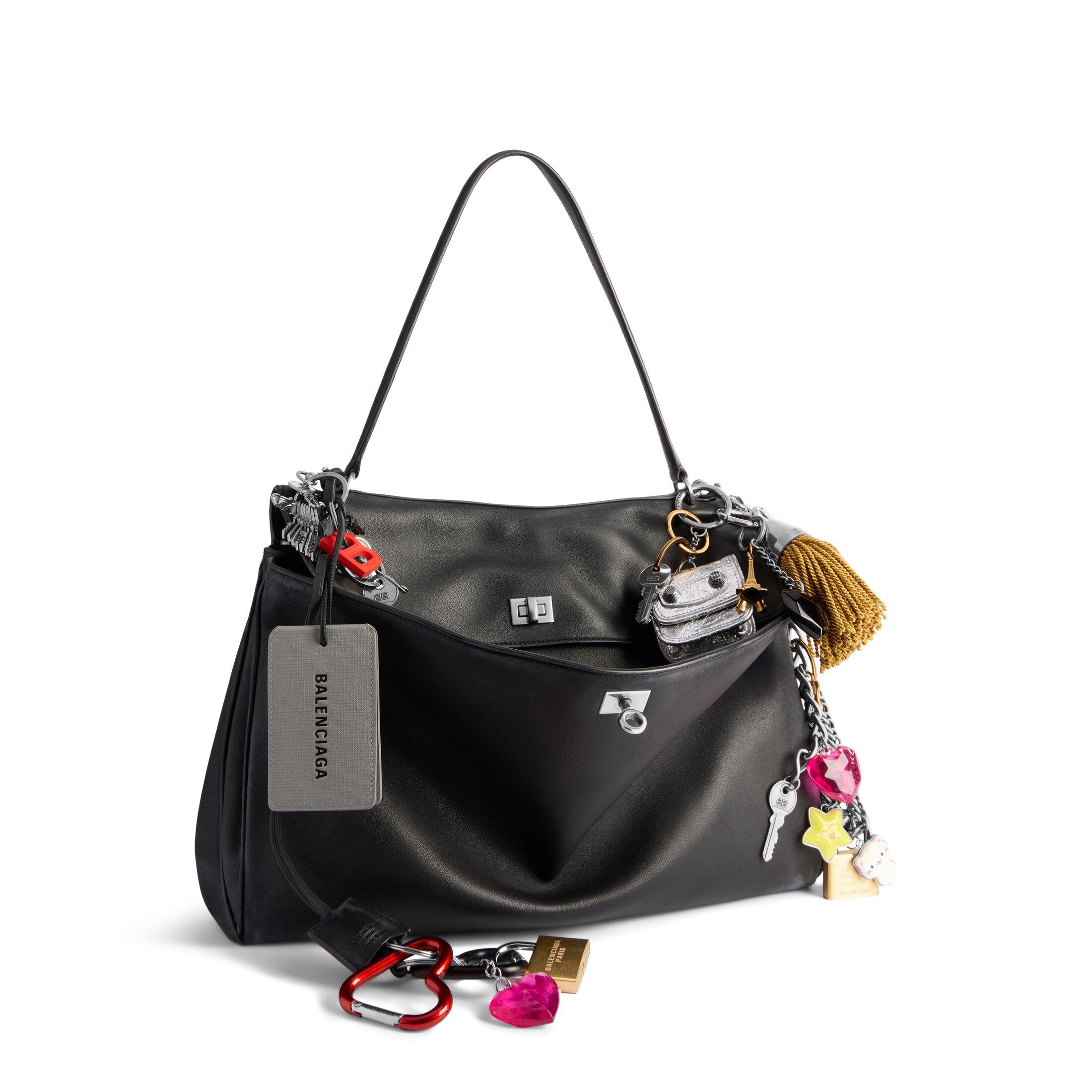Túi Balenciaga Rodeo Large Handbag Used Effect With Charms Nữ Đen