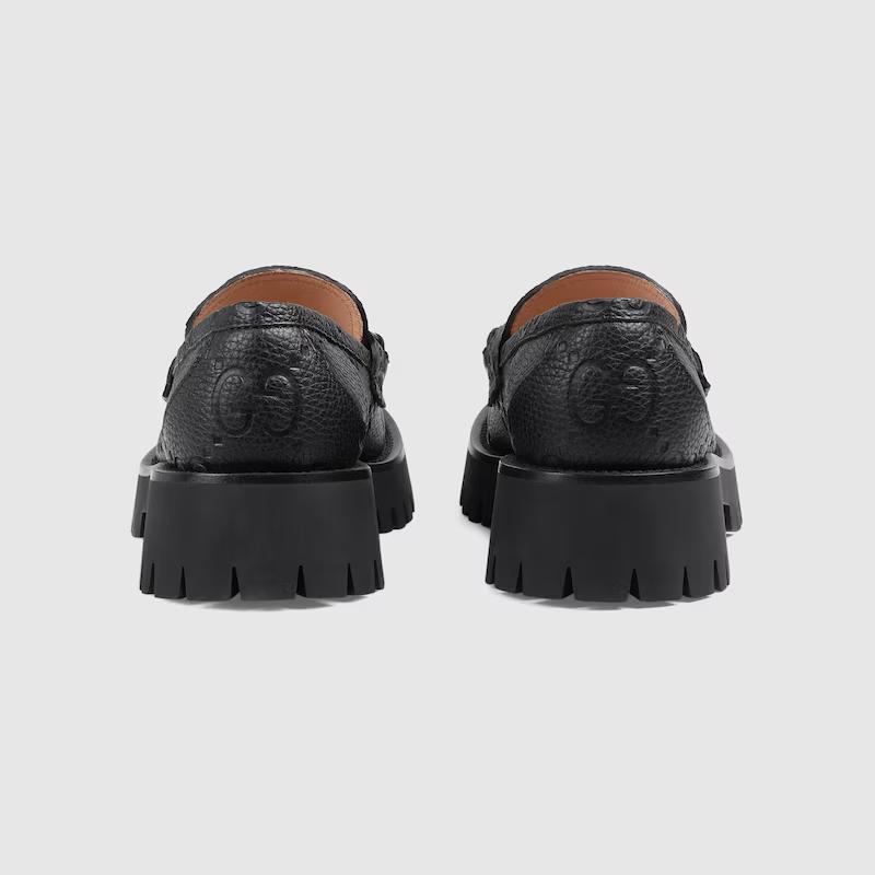 Giày Gucci Gg Lug Loafer With Horsebit Nữ Đen