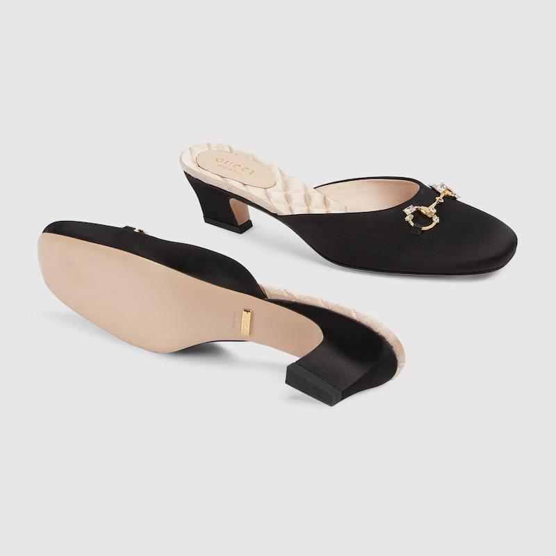 Giày Gucci Horsebit Mule Nữ Đen